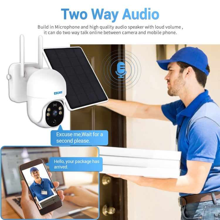 ESCAM QF255 2.0 Million Pixels 1080P HD WiFi Solar Camera, Support Two-way Voice & PIR Motion Detection & Night Vision & TF Card, QF255 ESCAM QF255 2.0 Million Pixels 1080P HD WiFi Solar Camera, Support Two-way Voice & PIR Motion Detection & Night Vision & TF Card, QF255